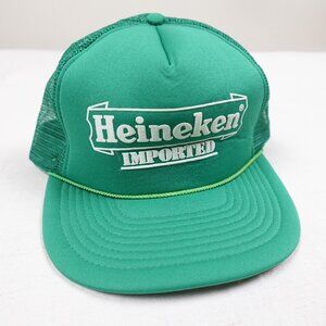 NEW Vintage Heineken Imported Beer Hat Cap Adult Snap Back Mesh Party Trucker